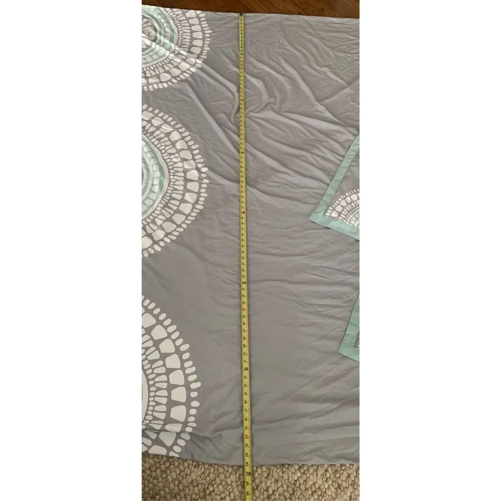 Room Essentials TARGET Boho BLUE GRAY Duvet Cover & 2 Pillowcases SET FULL QUEEN